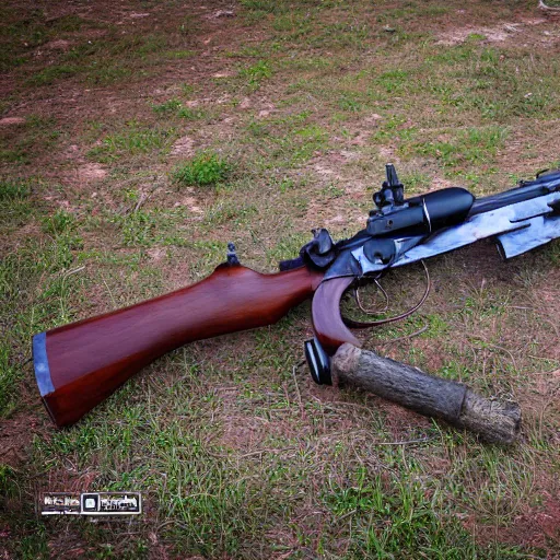 Prompt: Product photo of muzzleloaded flintlock AK47 from the site grabAgun, white background, postapocalyptic. professional product photography, gunsmithing, 4k. high quality