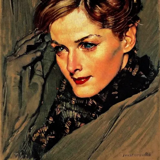 Image similar to portrait of a woman's eye with warm eyes, beautiful and elegant, warm and seductive ， detailed depiction, norman rockwell, jacob collins, tom lovell, frank school