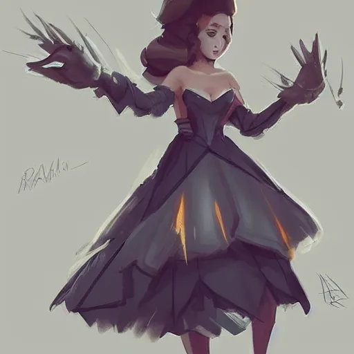 Image similar to A ball gown inspired by the Pokémon zapdos, Greg rutkowski, tendencia en artstation.