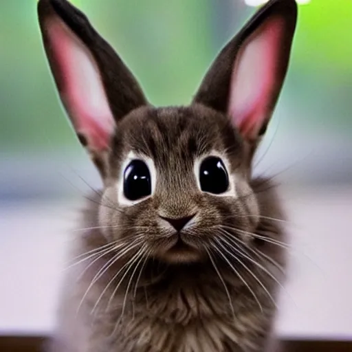 Image similar to half bunny, half cat, baby animal, cute, adorable