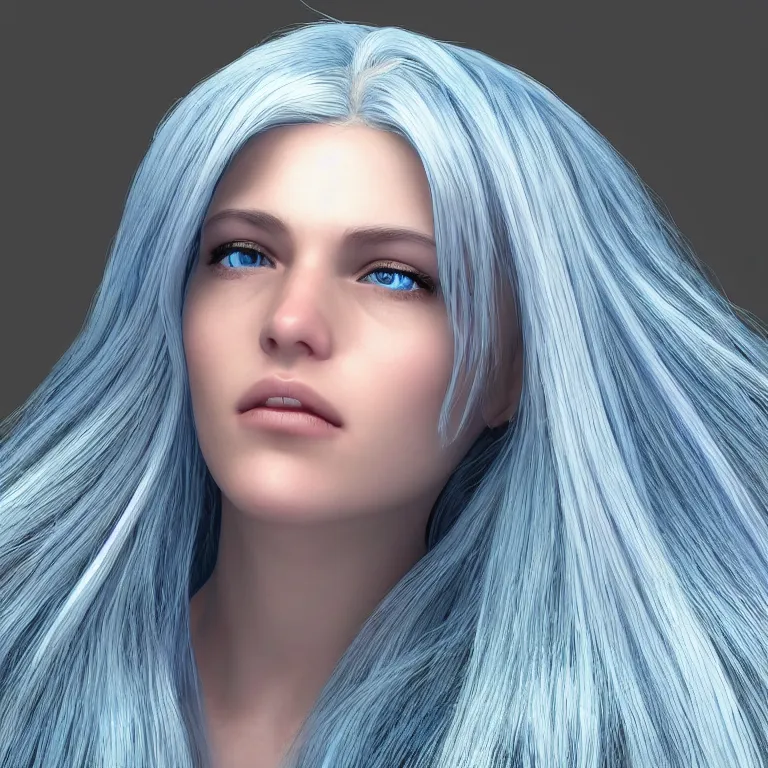 Prompt: “hyperrealistic ultra detailed unreal engine 5 RTX raytracing nvidia hairworks render of portrait of the most beutiful girl with blue eyes and white hair. Photo. Retro. Webpunk. ”