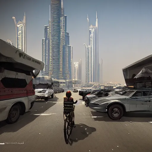 Image similar to gta : dubai, by jacub rozalski