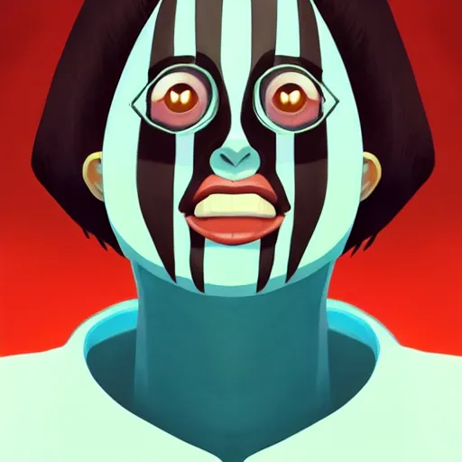 Image similar to face icon stylized minimalist beetlejuice, loftis, cory behance hd by jesper ejsing, by rhads, makoto shinkai and lois van baarle, ilya kuvshinov, rossdraws global illumination