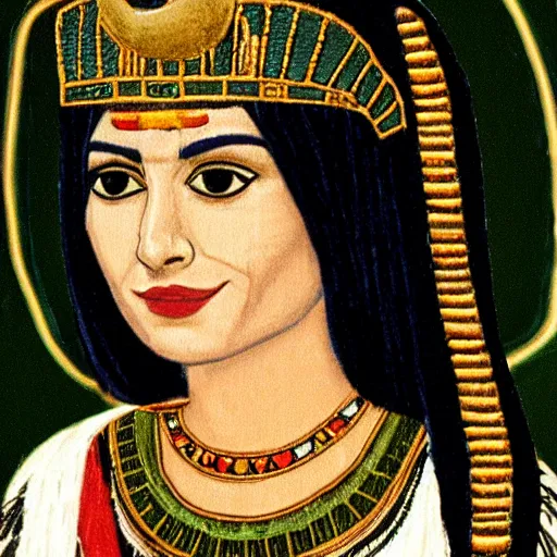 Prompt: cleopatra with the face of annita