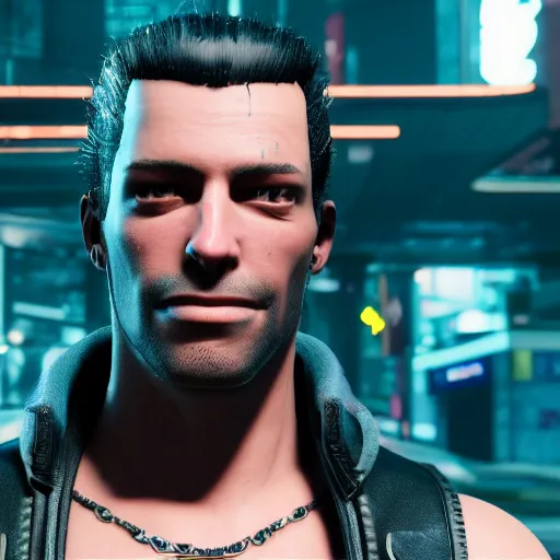 Image similar to johnny silverhand | cyberpunk 2 0 7 7 | portrait | hyperrealistic | dslr | 8 k