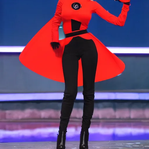 Image similar to Ariana Grande as Elastigirl