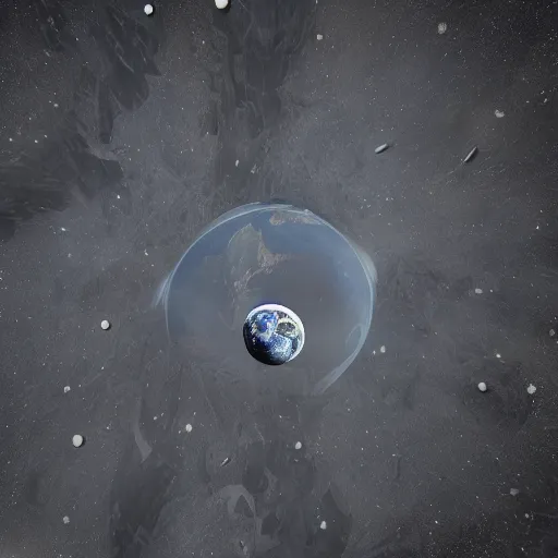 Image similar to apollo 8 earthrise, photo of a cowboy standing on the moon looking up at earth in space, octane render, blender render, unreal engine, 3 5 mm