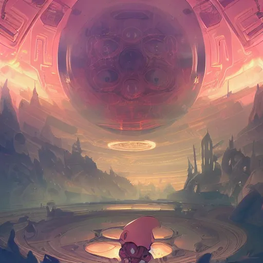 Prompt: hadron antimatter vacuum reactor illustration by Renato muccillo and Andreas Rocha and Johanna Rupprecht + dofus colors, wakfu colors + symmetry + greco-roman art, intricate ink illustration, intricate complexity, epic composition, magical atmosphere + wide long shot, wide angle + masterpiece, trending on artstation