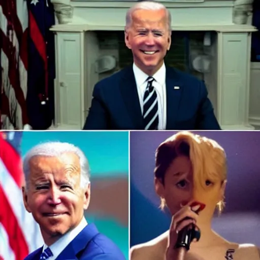 Image similar to joe biden riding sailor moon