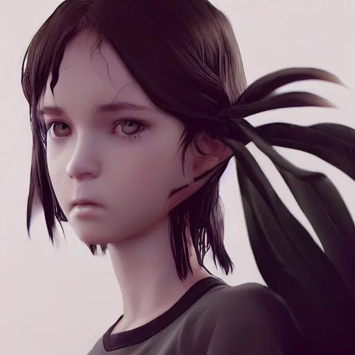 Image similar to Clothed. realistic style at CGSociety by WLOP, Ilya kuvshinov, Krenz Cushart, Greg Rutkowski, trending on artstation. Zbrush sculpt colored, Octane render in Maya, Houdini VFX. Realistic fantasy cute indigenous young girl, expressing joy, deep fire eyes, silky hair, wearing a white t-shirt with jeans, fire on her hair, Cinematic dramatic atmosphere of a mystic forest, sharp focus, soft volumetric studio lighting.