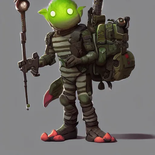 Image similar to goblin recon squad cute, illustration, digital art, inspired by little big planet, by greg rutkowski, sharp, masterpiece, highly detailed, photorealistic, octane render, 8 k, unreal engine 5, trending on artstation, vivid colors