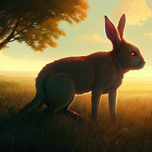 Image similar to watership down by sana takeda, nvidia rtx reflections, octane render 1 2 8 k resolution, extreme high intricate details, digital anime art by wlop, medium shot, mid - shot, composition by ilya kuvshinov, lighting by greg rutkowski