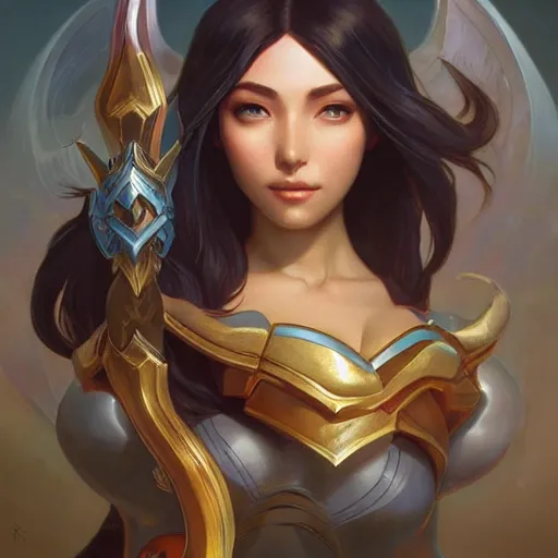 Image similar to perfectly - centered - portrait of irelia from league of legends, intricate, highly detailed, digital painting, artstation, concept art, smooth, sharp focus, illustration, unreal engine 5, 8 k, art by artgerm and greg rutkowski and alphonse mucha