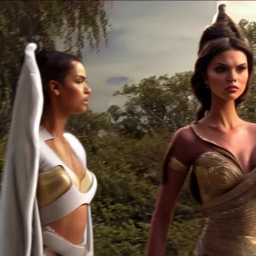 Prompt: victoria justice with the body shape of lizzo as princess padme in star wars : revenge of the sith, 8 k resolution, cinematic lighting, anatomically correct