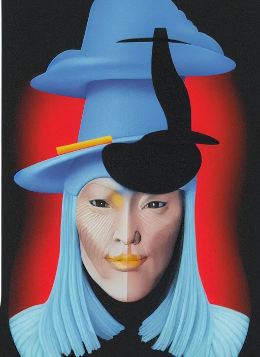 Prompt: witch with hat by shusei nagaoka, david rudnick, airbrush on canvas, pastell colours, cell shaded, 8 k,