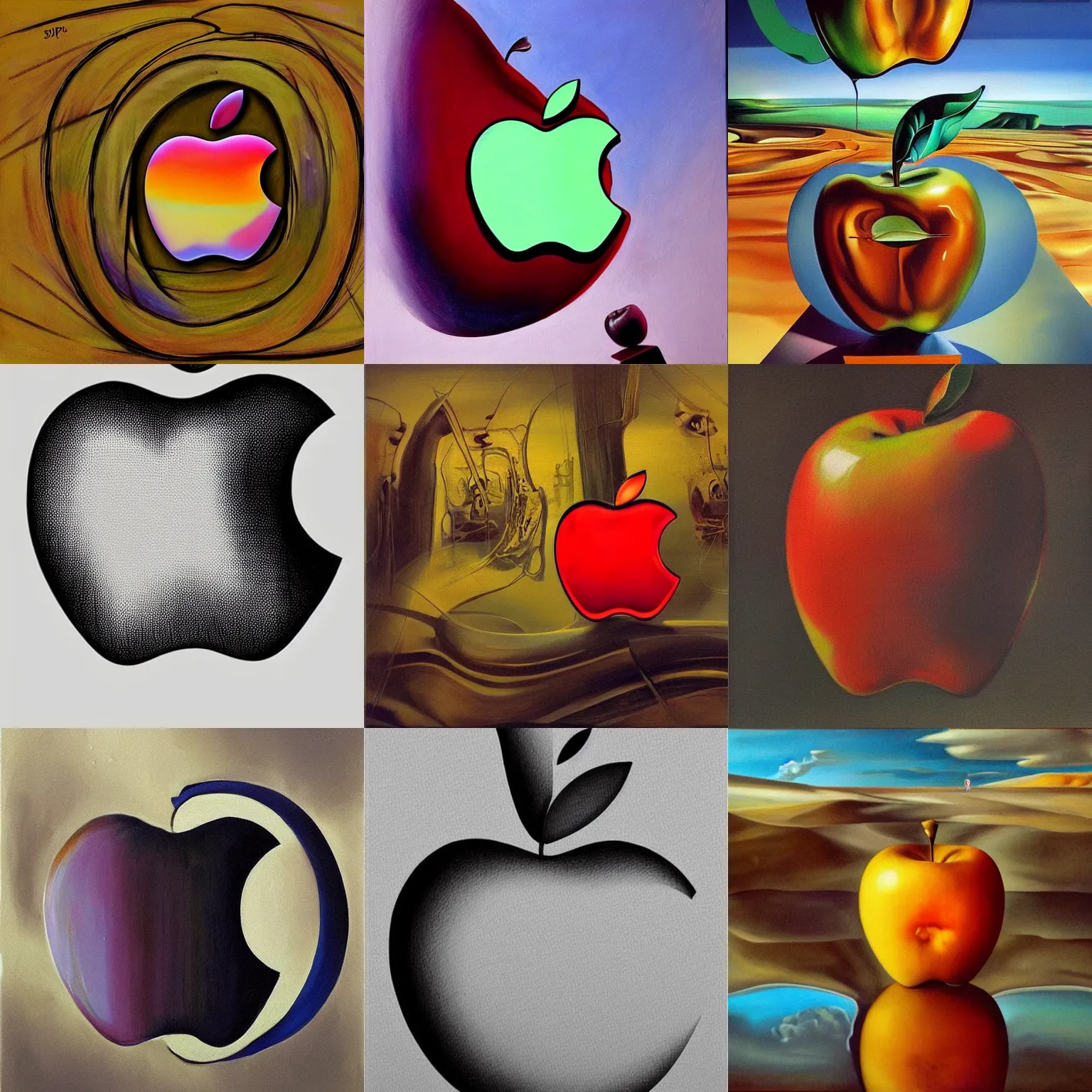 Prompt: apple corporation by salvador dali, trending on artstation, favorites on deviantart, high quality art. artwork masterpieces, award winning