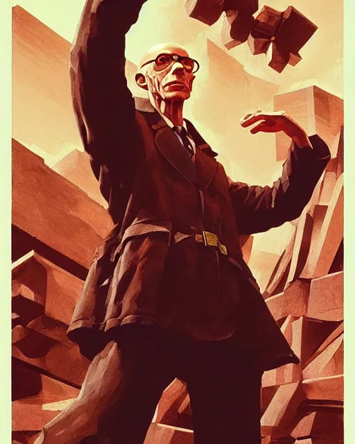 Prompt: michel foucault. 1 9 8 0 s dystopian soviet russia, propaganda screens. unreal engine, fantasy art by jesper ejsing. faithfully depicted facial expression, perfect anatomy global illumination, radiant light, detailed and intricate environment