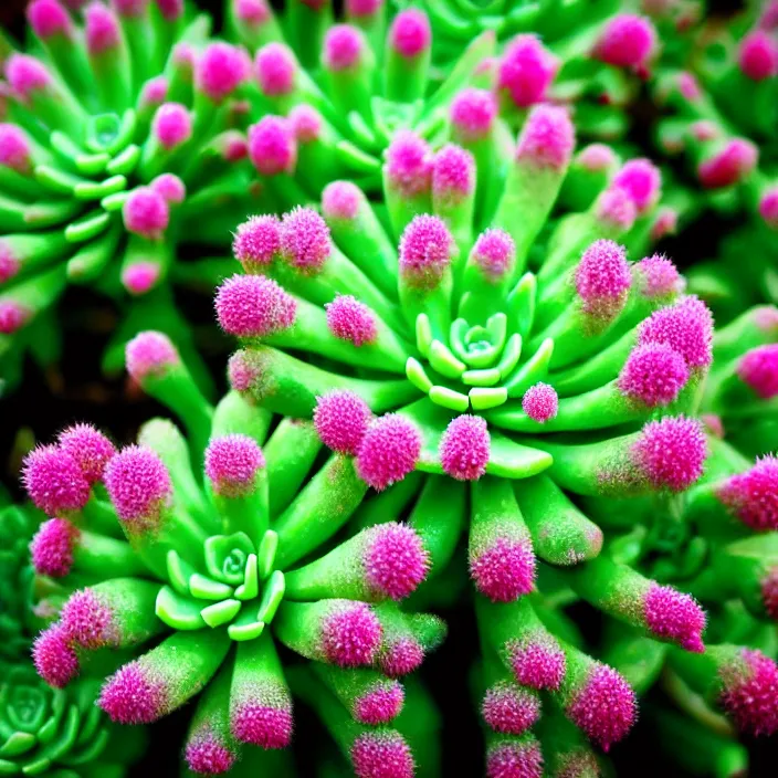 Image similar to hyper realistic, high detail photo of flowering succulent in garden of ancient babylon, beautiful, dreary lighting