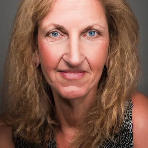 Image similar to amazing portrait of karla lane, 1 0 0 mm, natural lighting, hyper realistic