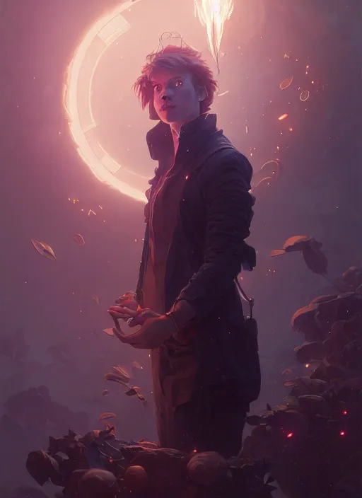 Image similar to Highly detailed portrait of Pyrotechnician elementalist, Stephen Bliss, unreal engine, fantasy art by Greg Rutkowski, Loish, Rhads, ferdinand knab, Makoto Shinkai and Lois van baarle, ilya kuvshinov, rossdraws, Tom Bagshaw, alphonse mucha, global illumination, radiant light, detailed and intricate environment