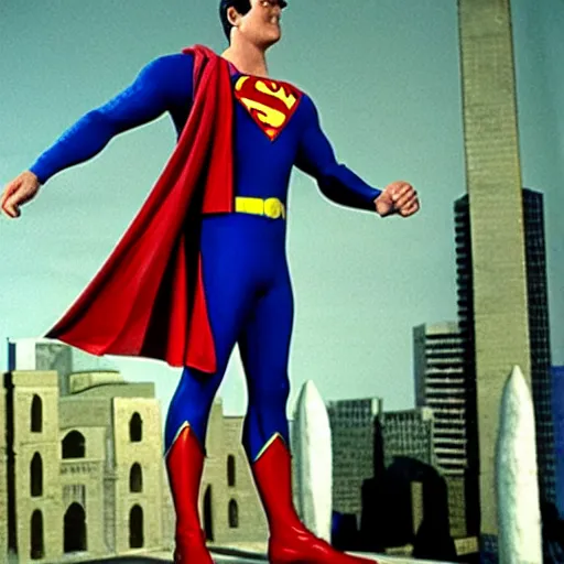 Image similar to superman on the 1 9 6 6 batman tv show