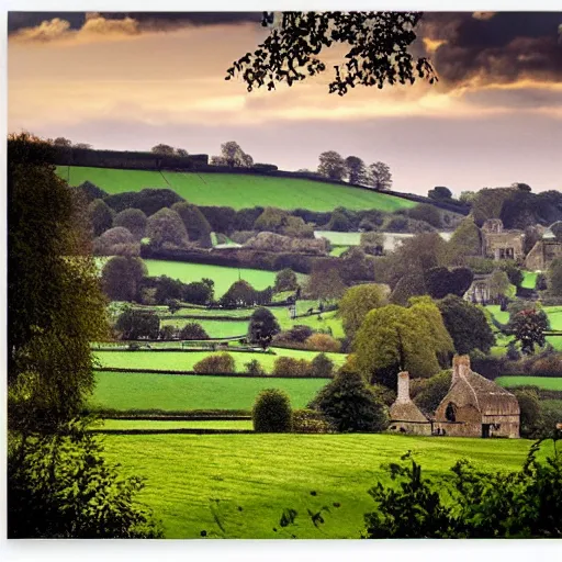 Prompt: the cotswolds by david burton