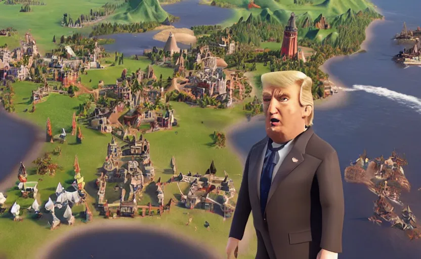 Image similar to “ trump character screen civilization 6 ”