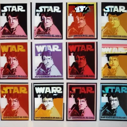 Image similar to original star wars 1 9 7 7 movie poster in the style of andy warhol, 8 k