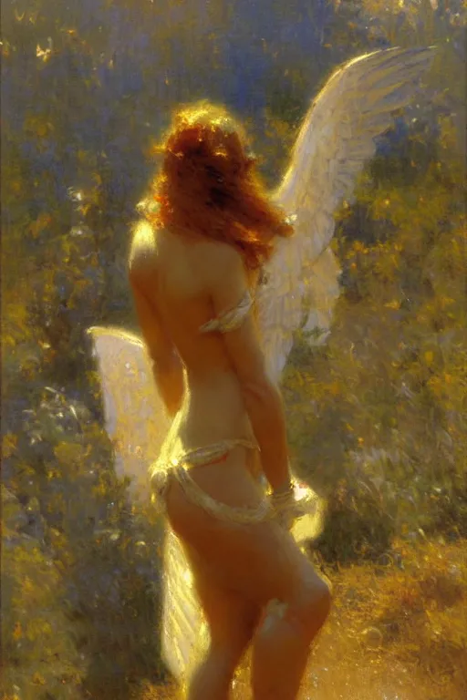 Image similar to Angle, painting by Gaston Bussiere, Craig Mullins