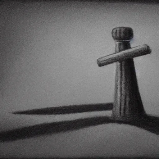 Image similar to charcoal representation of the word alone