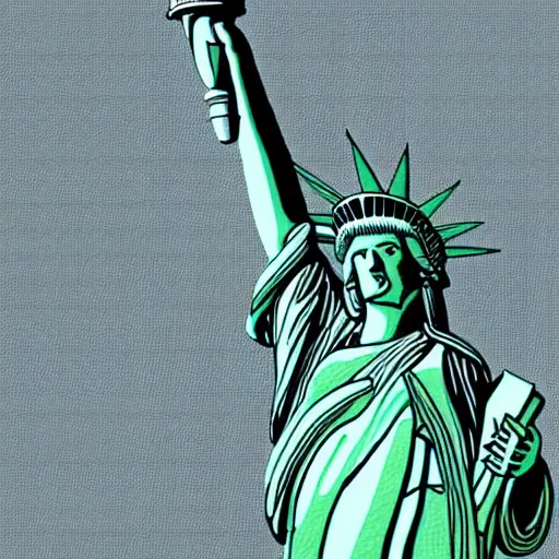 Image similar to “ a photo of the statue of liberty if were designed by india instead of france ”