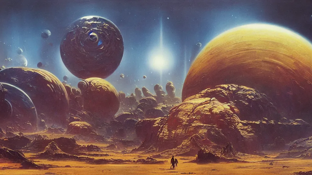 Image similar to alien planet, an empire in upheaval by arthur haas and bruce pennington, cinematic matte painting