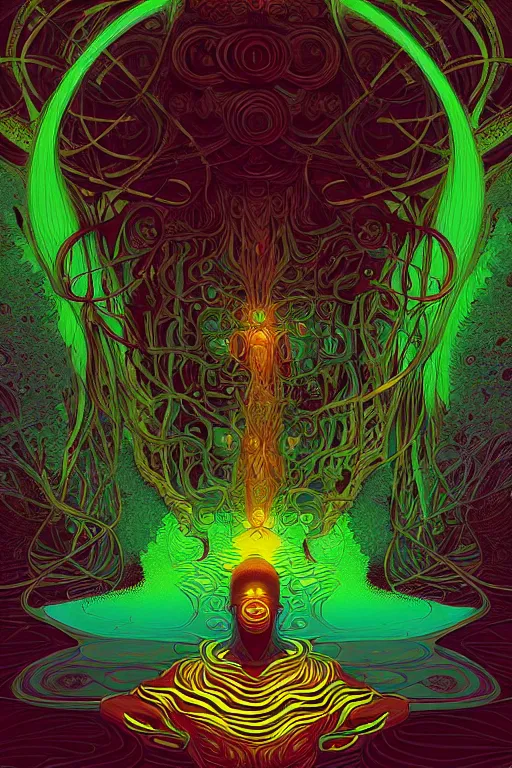 Prompt: The Ayahuasca Spirit, by Kilian Eng