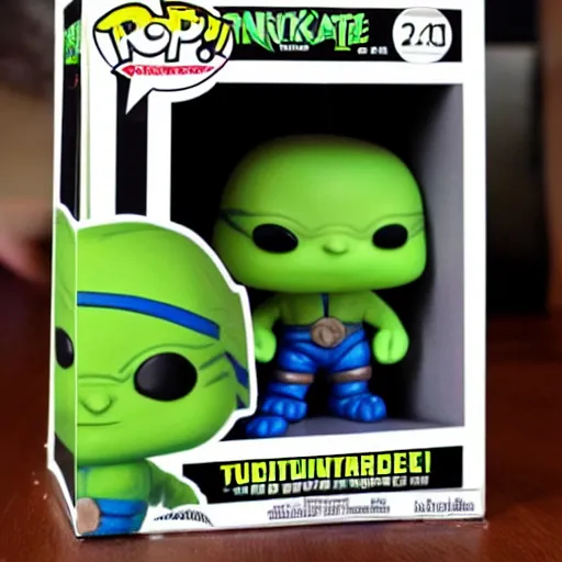 Image similar to teenage mutant ninja turtle as a cute funko pop