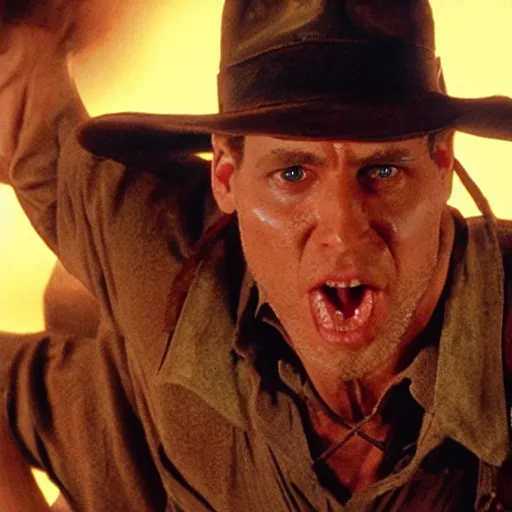 Image similar to Live Action Still of Jerma in Raiders of the Lost Ark, real life, hyperrealistic, ultra realistic, realistic, highly detailed, epic, HD quality, 8k resolution, body and headshot, film still