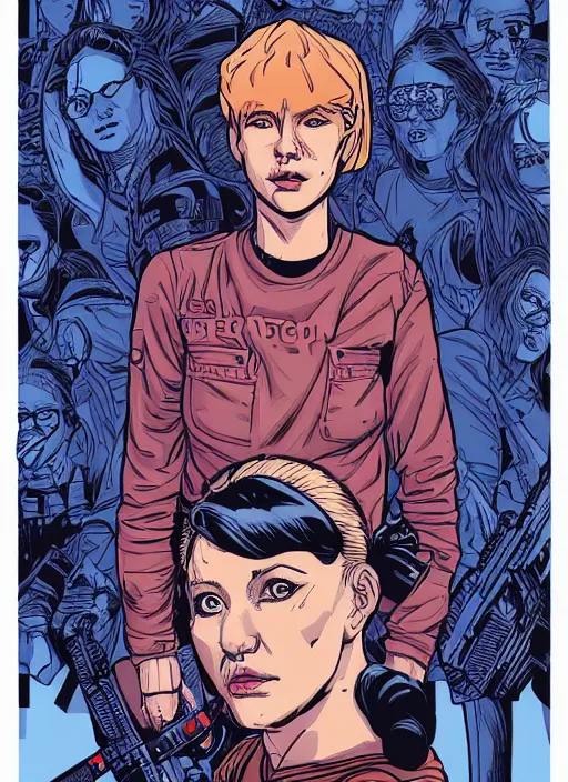 Image similar to alternative girl portrait by laurie greasley, xsullo and tristan eaton