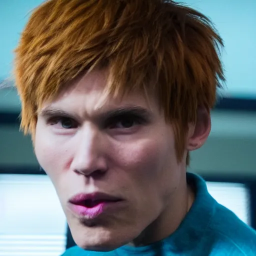 Image similar to Live Action Still of Jerma in Scott Pilgrim, real life, hyperrealistic, ultra realistic, realistic, highly detailed, epic, HD quality, 8k resolution, body and headshot, film still