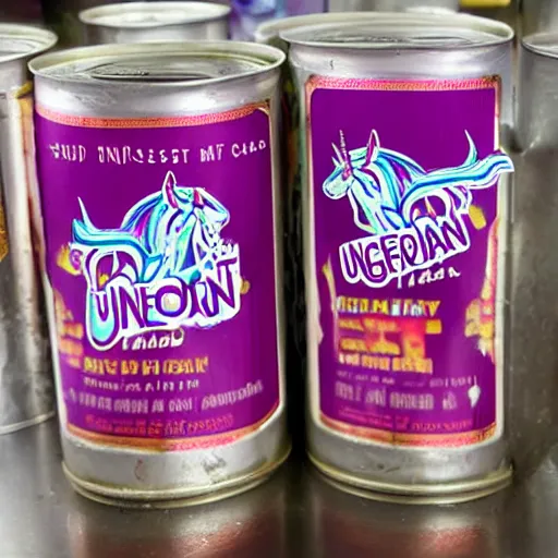Image similar to can of unicorn meat