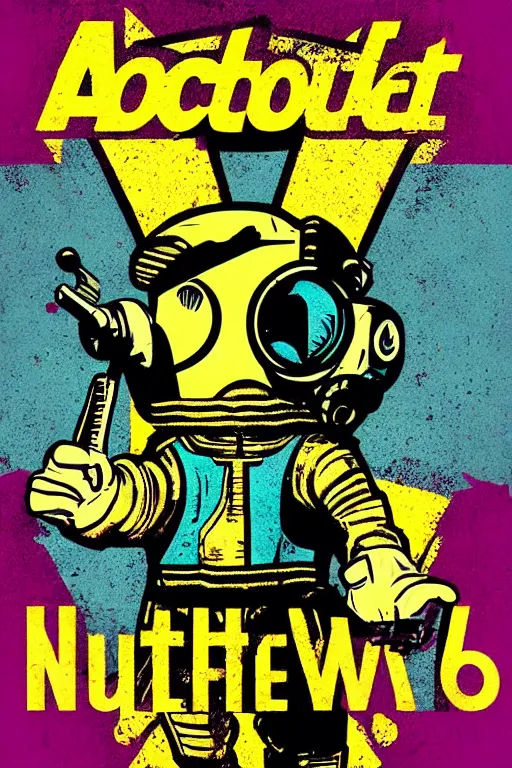 Image similar to fallout 7 6 retro futurist illustration art by butcher billy, sticker, colorful, illustration, highly detailed, simple, smooth and clean vector curves, no jagged lines, vector art, smooth andy warhol style