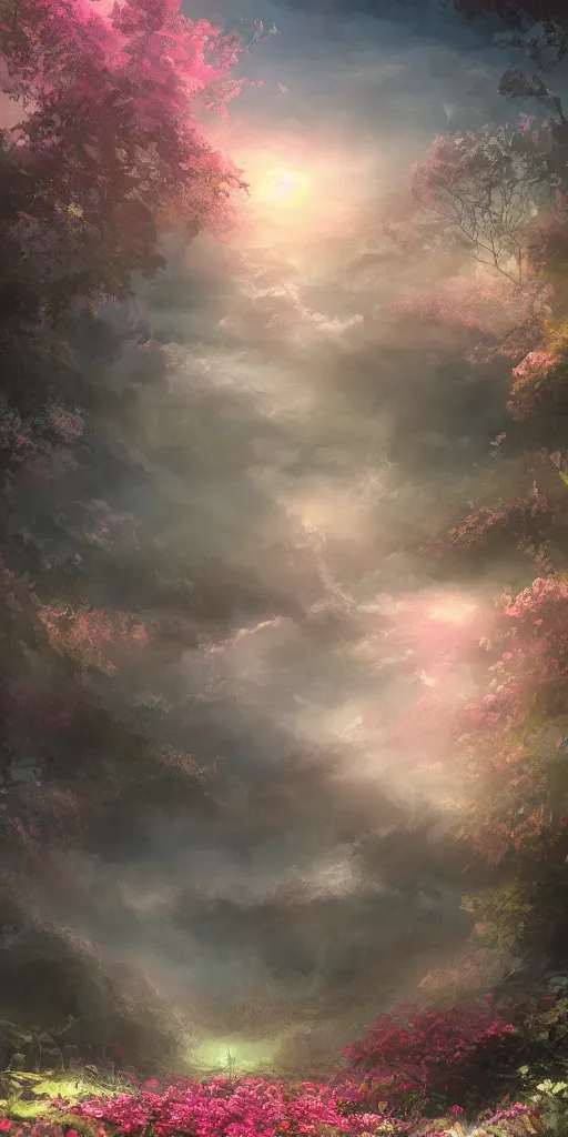 Image similar to a painting of the place we go when we die, digital art, beautiful soft render, hd, ethereal