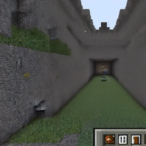 Image similar to minecraft, silent hill