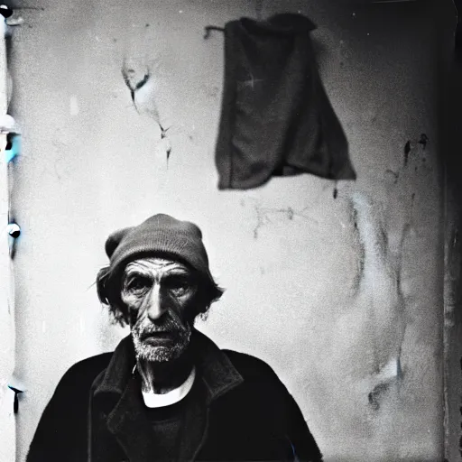 portrait of homeless person by Diane Arbus, 50mm, | Stable Diffusion ...