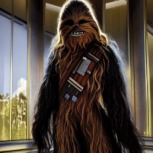 Prompt: chewbacca in the shroud of torin