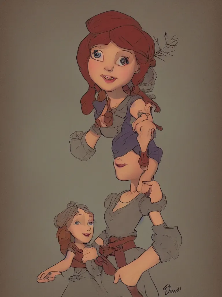 Image similar to heidi by disney concept artists, blunt borders, rule of thirds