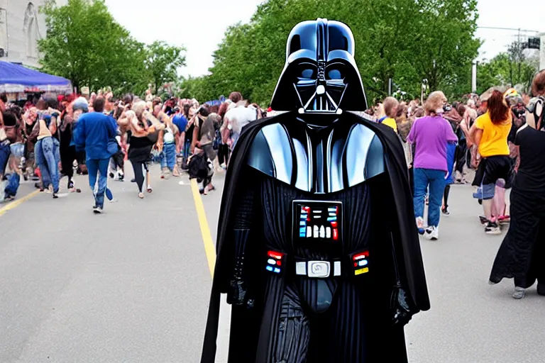 Image similar to darth vader in gay parade