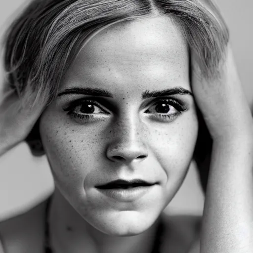 Image similar to old emma watson actress at age 9 0 years old, color ( sony a 7 r iv, symmetric balance, polarizing filter, photolab, lightroom, 4 k, dolby vision, photography award ), vogue, perfect face