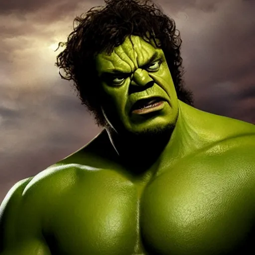 Image similar to danny mcbride as the hulk