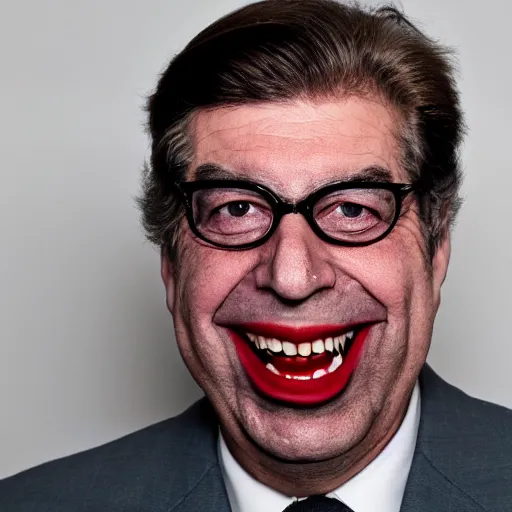 Prompt: [portrait of Patrick Balkany as the Joker]