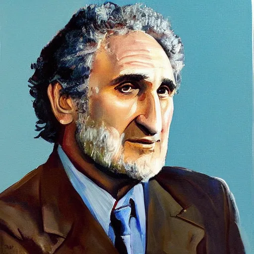 Prompt: Judd Hirsch painting by Thomas-Montacellinio