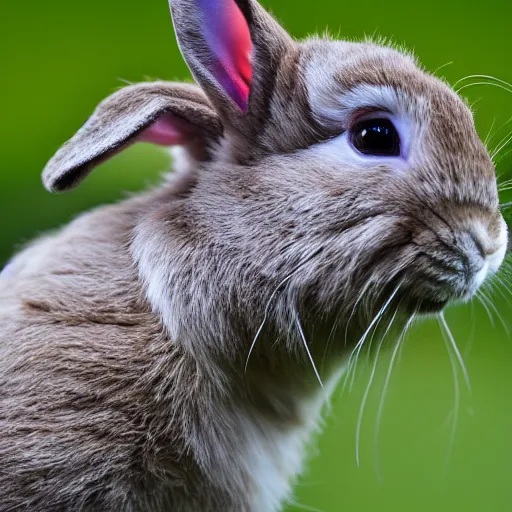 Prompt: Mark Zuckerberg as a rabbit, highly detailed, high quality, HD, 4k, 8k, Canon 300mm, professional photographer, 40mp, lifelike, top-rated, award winning, realistic, sharp, no blur, edited, corrected, trending